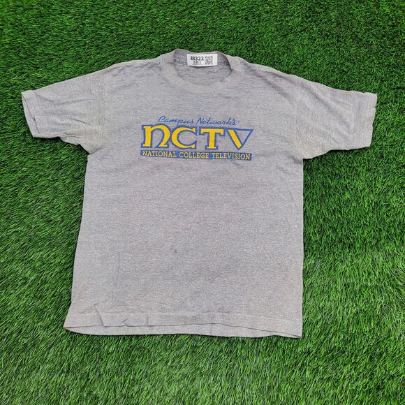 Vintage 90s National College Television Shirt Small 18x24 NCTV - Picture 1 of 13